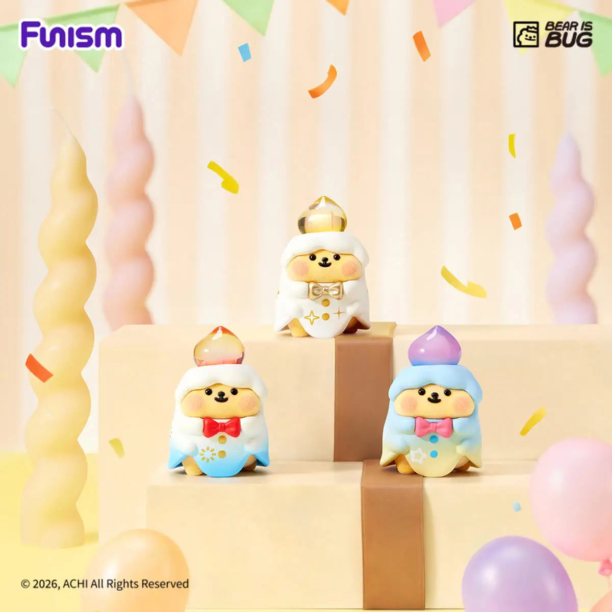FUNISM Bearisbug Sweetie's Party Series Cubby Face Blind Box Figure display view