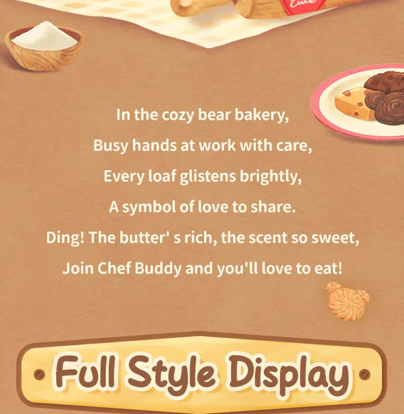 FUNISM Butterbear Baked with Love Cubby Face Blind Box Figures