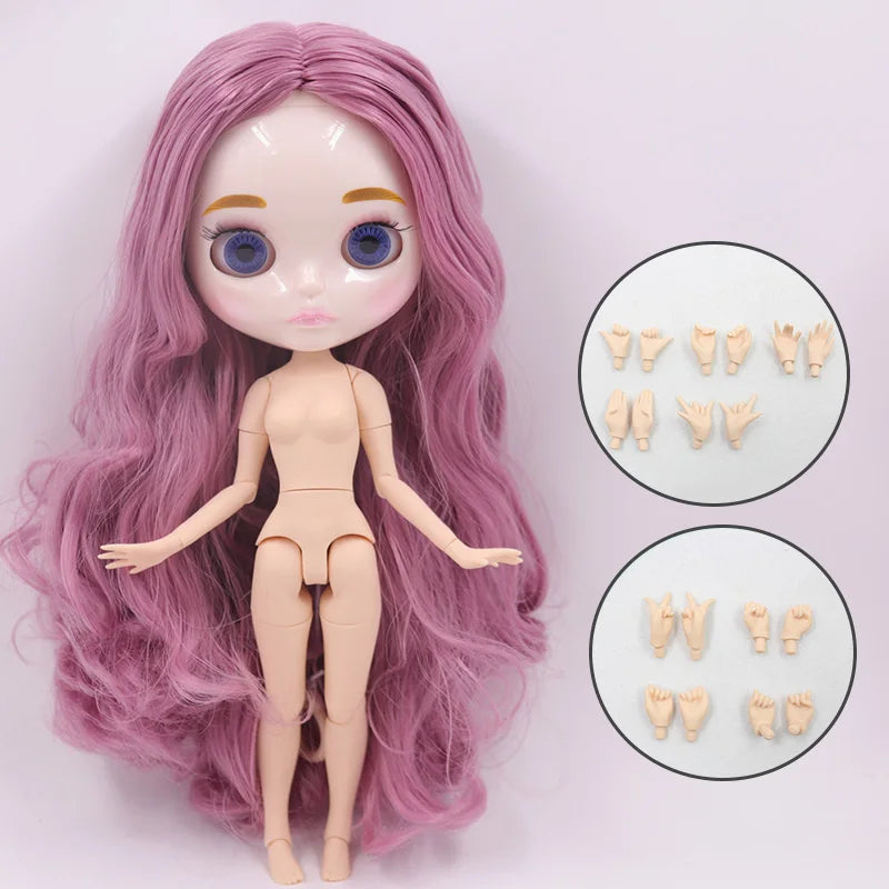 ICY DBS Blyth Doll Carved Lips Face White Skin Joint Body 1/6 BJD image 51