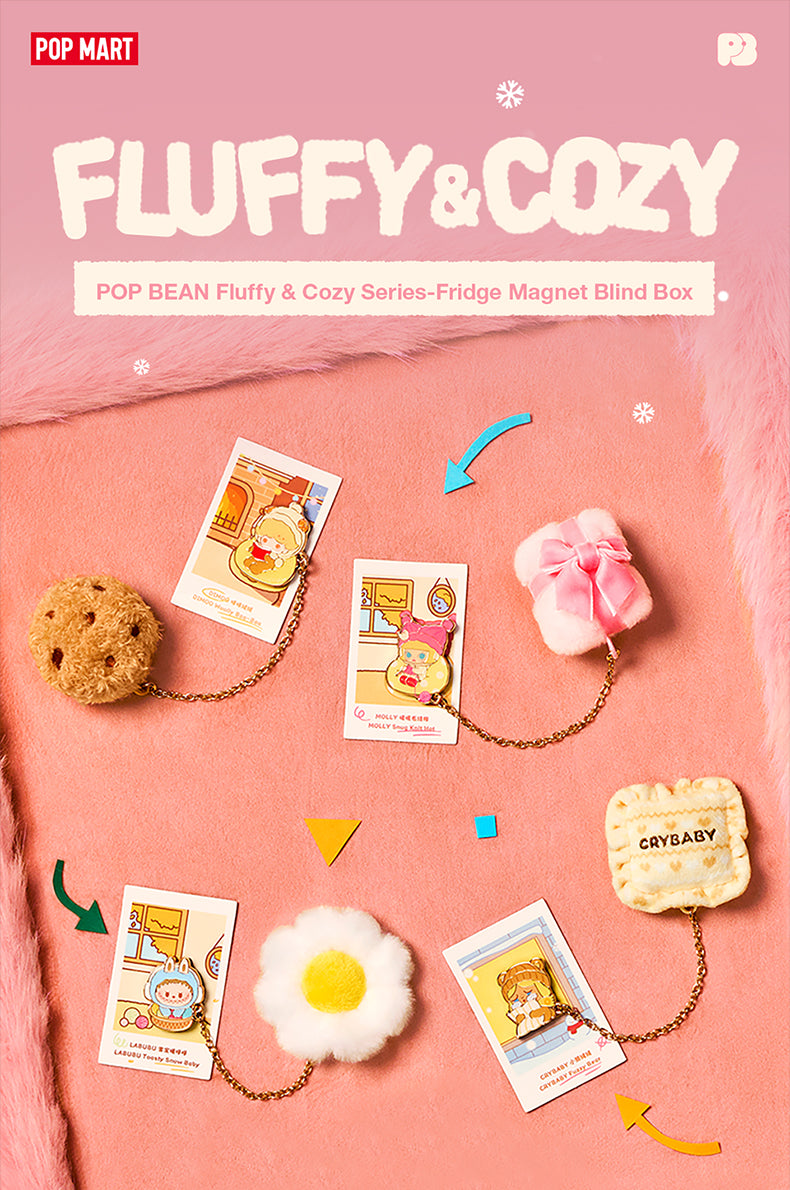 POP MART POP BEAN Fluffy and Cozy Series Fridge Magnet Blind Box