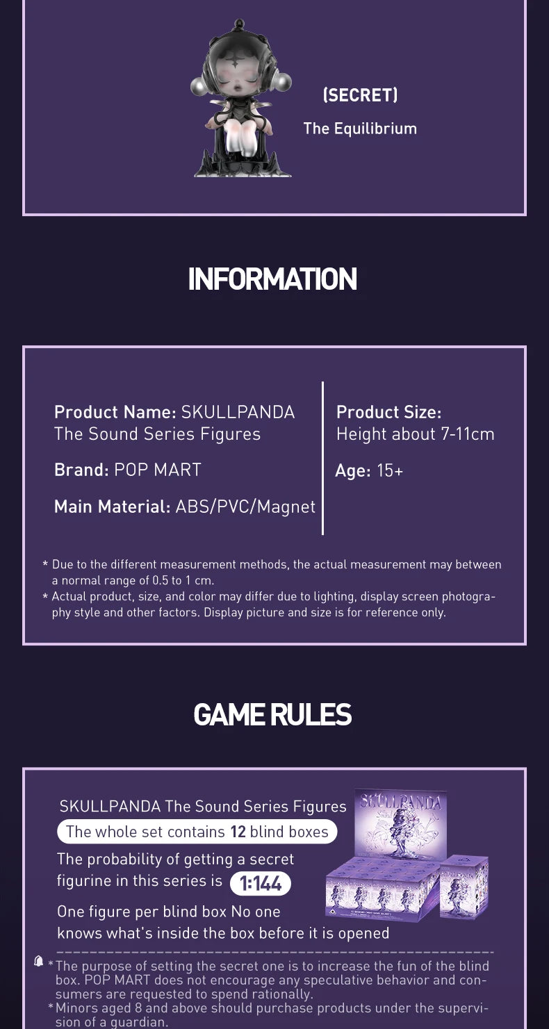 POP MART SKULLPANDA The Sound Series Blind Box Figures (Pre-Order)