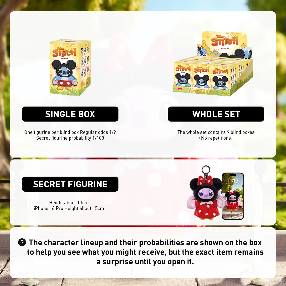 POP MART Disney Stitch Adventure Blind Box Pendant