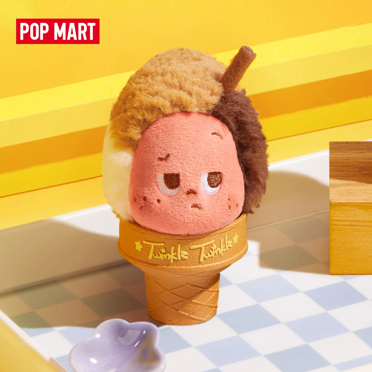 POP MART MOON GELATO Ice Cream Plush Pendant Blind front product view