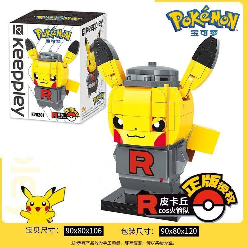 KEEPPLEY Pokémon Brickhead Series Building Blocks Pikachu Bulbasaur Psyduck