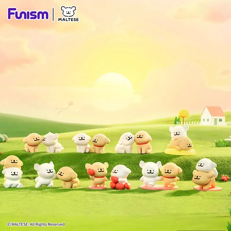 FUNISM Maltese Happy Snuggling Series Blind Box Figures