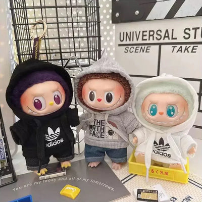Labubu 17cm Doll Clothes Outfit | Hoodie & Pants Korean Idol Style Accessories