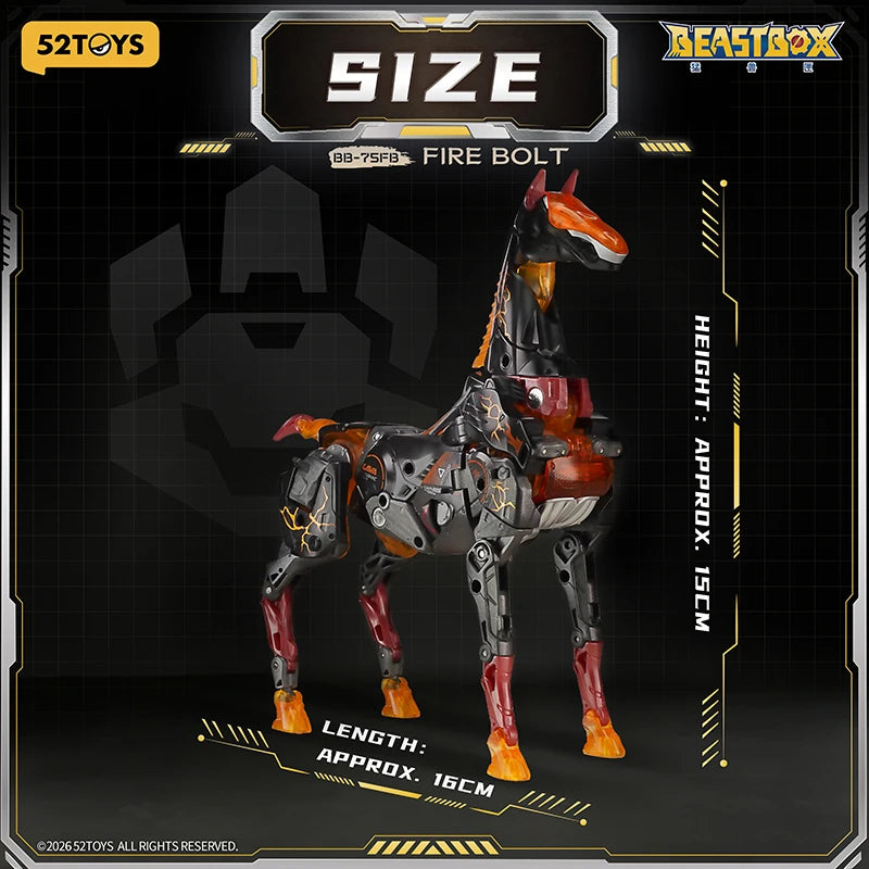 52TOYS BEASTBOX BB-75FB FIRE BOLT Transformation Collectible side view