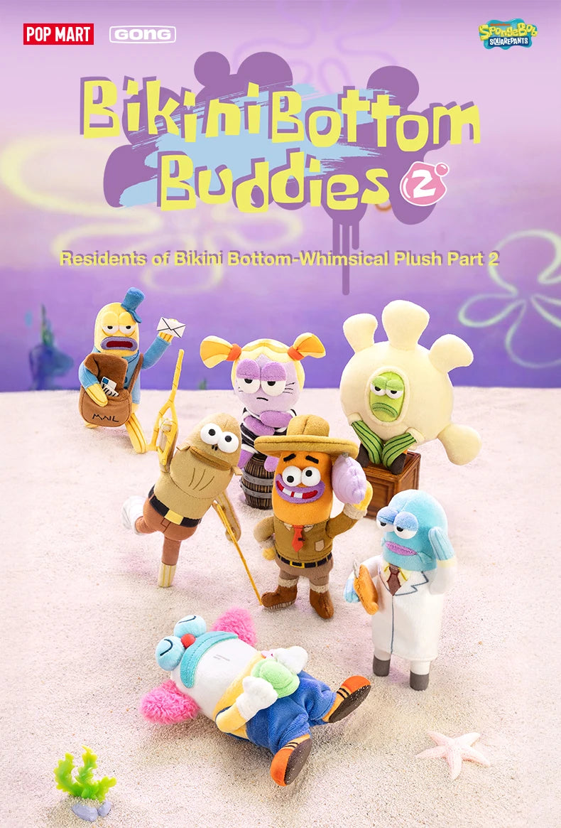 POP MART Bikini Bottom Buddies Plush Blind Box Series 2 | BlindBox NZ