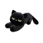 Cute Half Round Eyed Black Cat Plush collector view