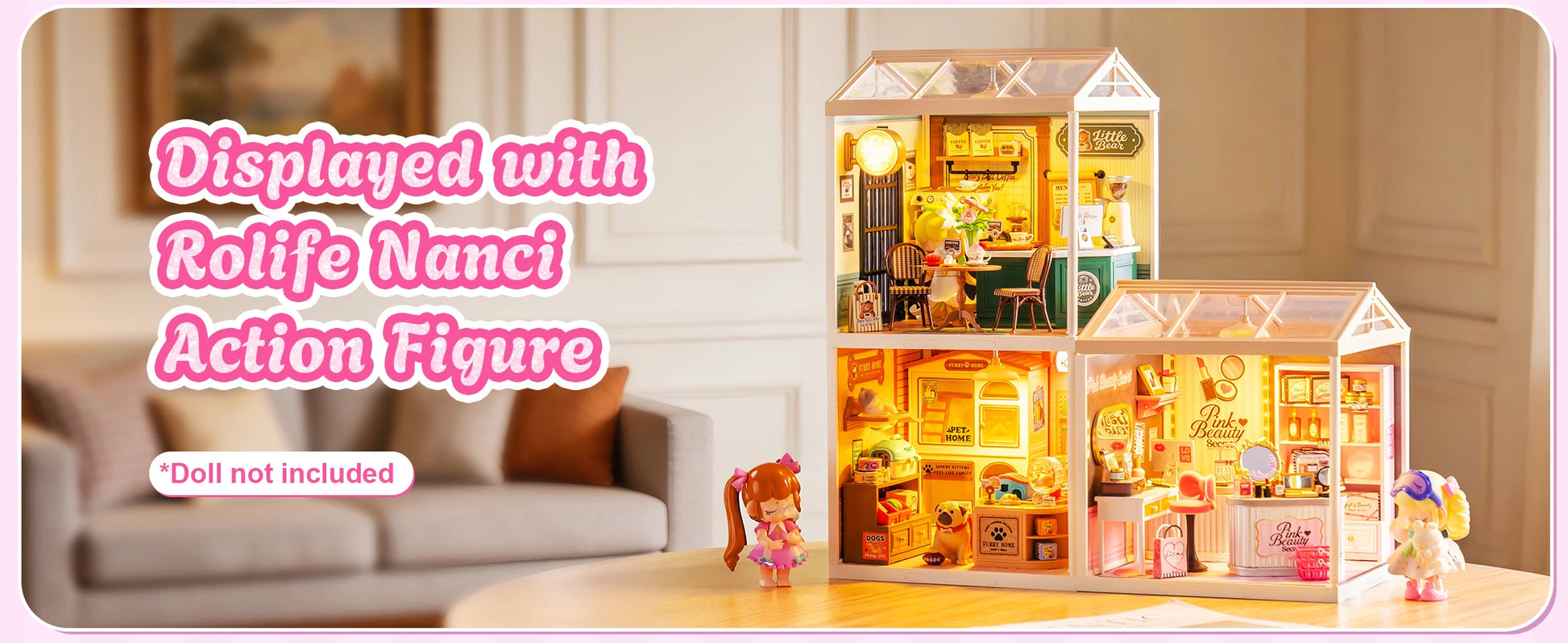ROBOTIME Rolife Super Creator Series Pink Beauty Dollhouse image 12