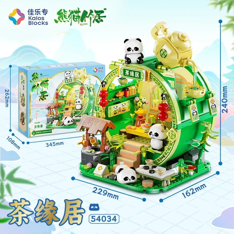 Panda Bamboo House Building Blocks Micro Block Set