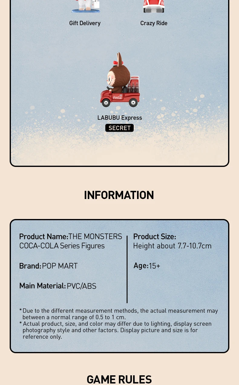 POP MART The Monsters Coca-Cola Series Blind Box Figures