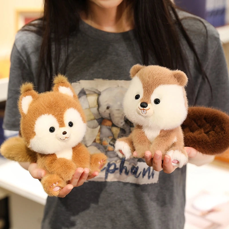 Cute Sitting Animals Plush – Red Panda, Fox, Sloth, Cat, Capybara & Pig
