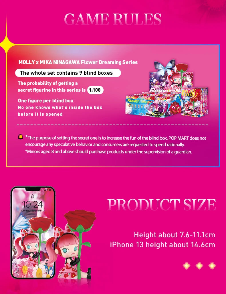 POP MART Molly x Mika Ninagawa Flower Dreaming Series Blind Box (Pre-Order)