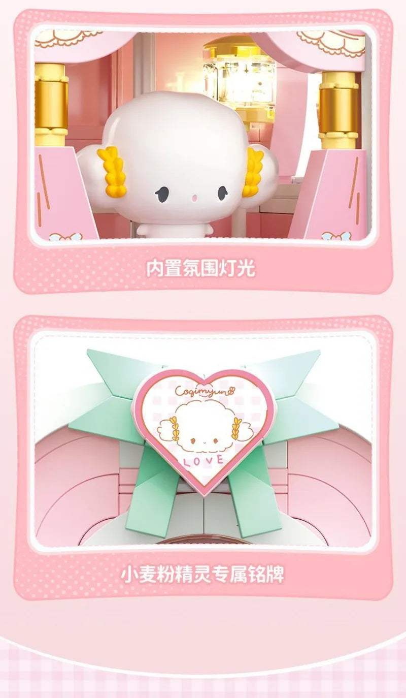 TOPTOY Sanrio Kuromi & My Melody Powder Dream Home Micro Building Blocks