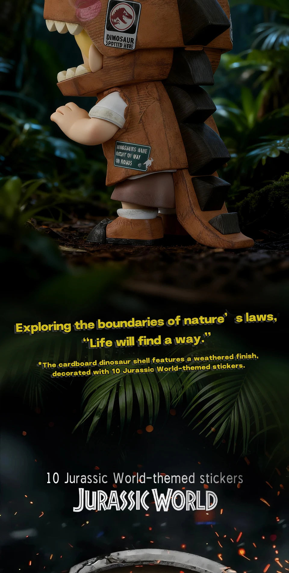 52TOYS NOOK 300% Limited Edition Cardboard Dino Figure