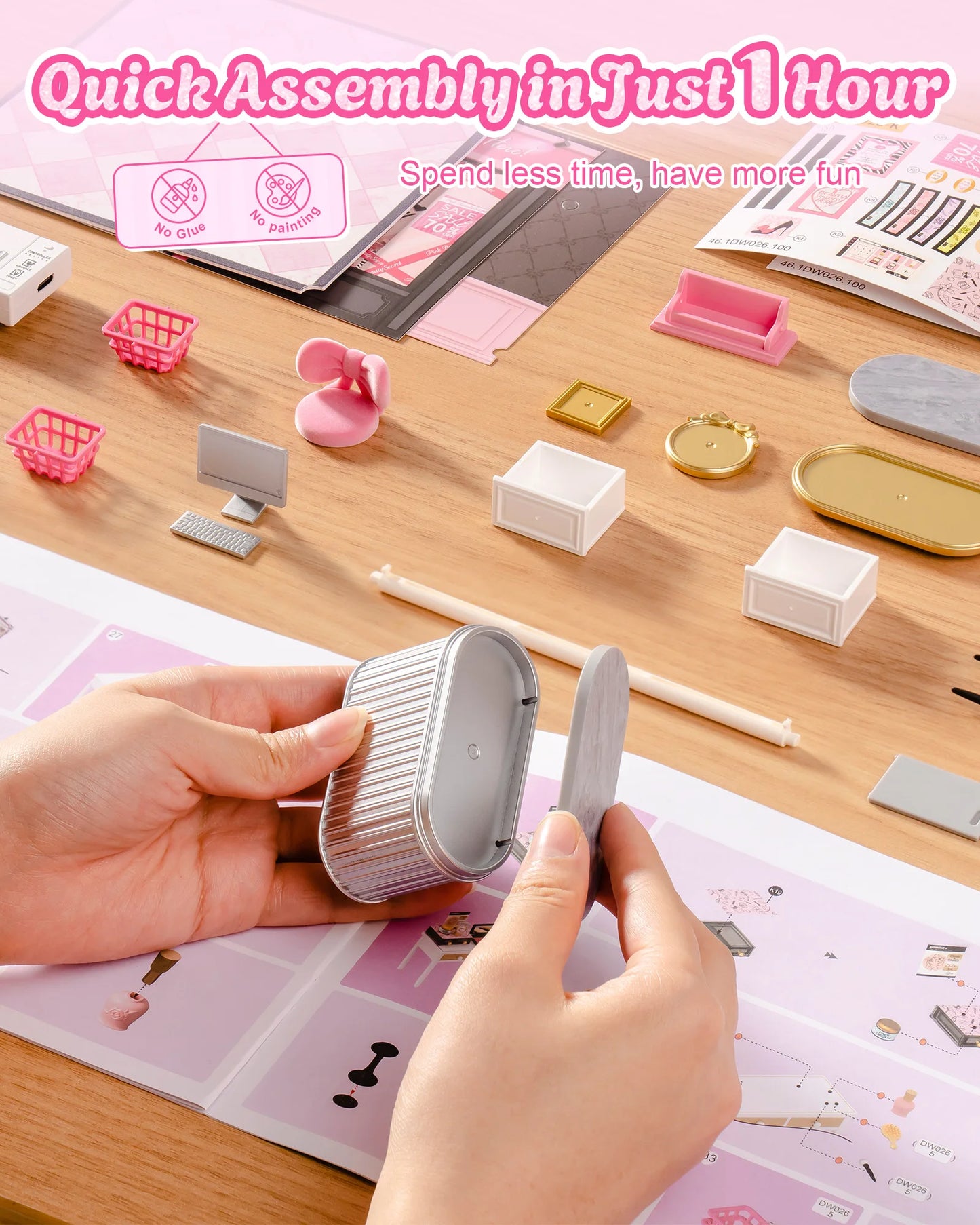 ROBOTIME Rolife Super Creator Series Pink Beauty Dollhouse collector view