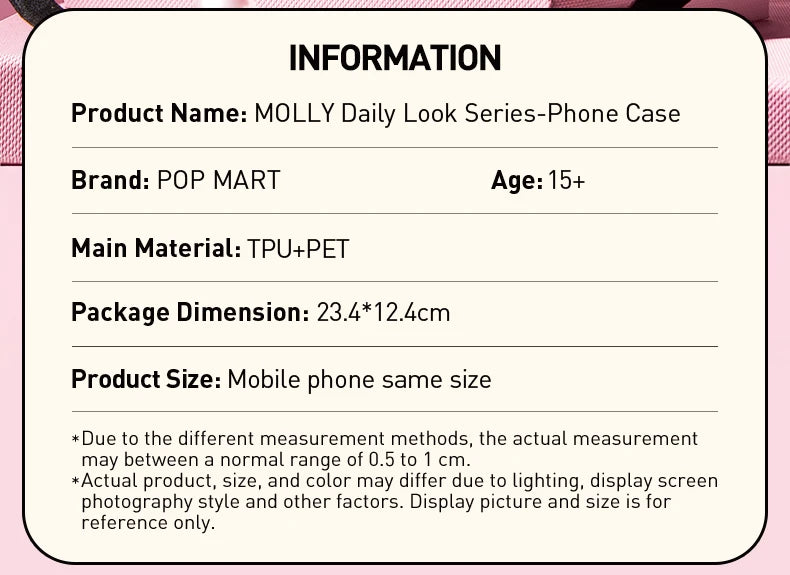 POP MART MOLLY Daily Look Series Phone Case