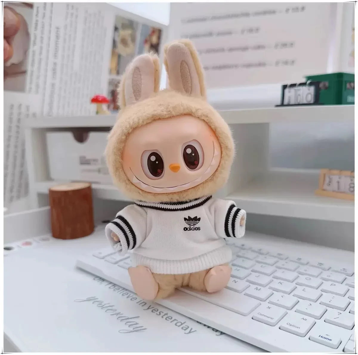 Labubu 17cm Doll Clothes Outfit | Hoodie & Pants Korean Idol Style Accessories