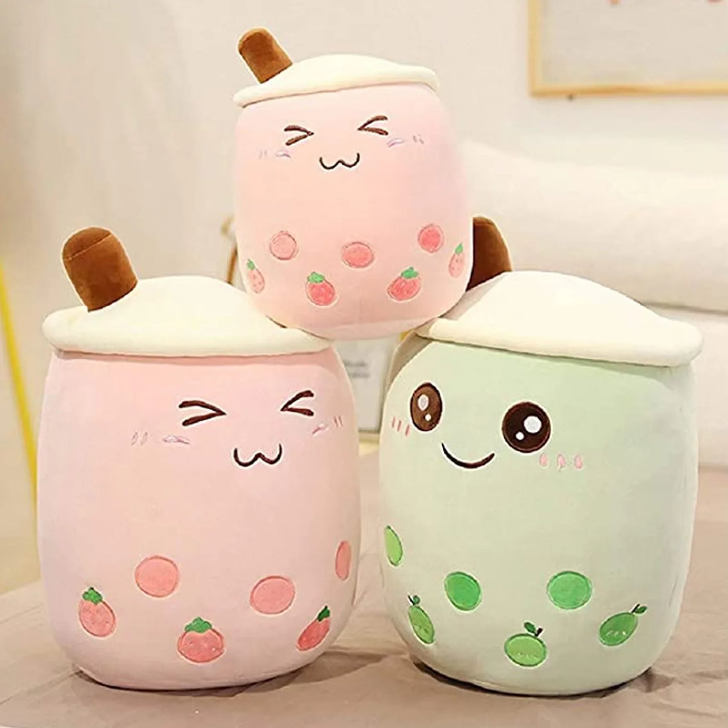 Kawaii Milk Tea Plush Pillow – Cute Boba Stuffed Toy