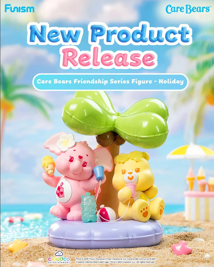 FUNISM Care Bears Friendship Series Figure Holiday Blind Box Action Figure Toy Gift for Kids Collectors Series Figures Action