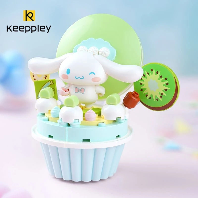 KEEPPLEY Sanrio Cake Cup Series Building Blocks Kuromi My Melody Cinnamoroll Pompompurin