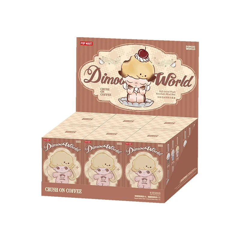 POP MART DIMOO Crush on Coffee Series Soft-faced Plush Keychain Blind Box