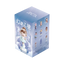 Product packaging with cartoon character and brand name on a white background
