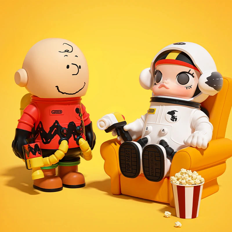 POP MART MEGA SPACE MOLLY Charlie Brown & Snoopy 100% Figure