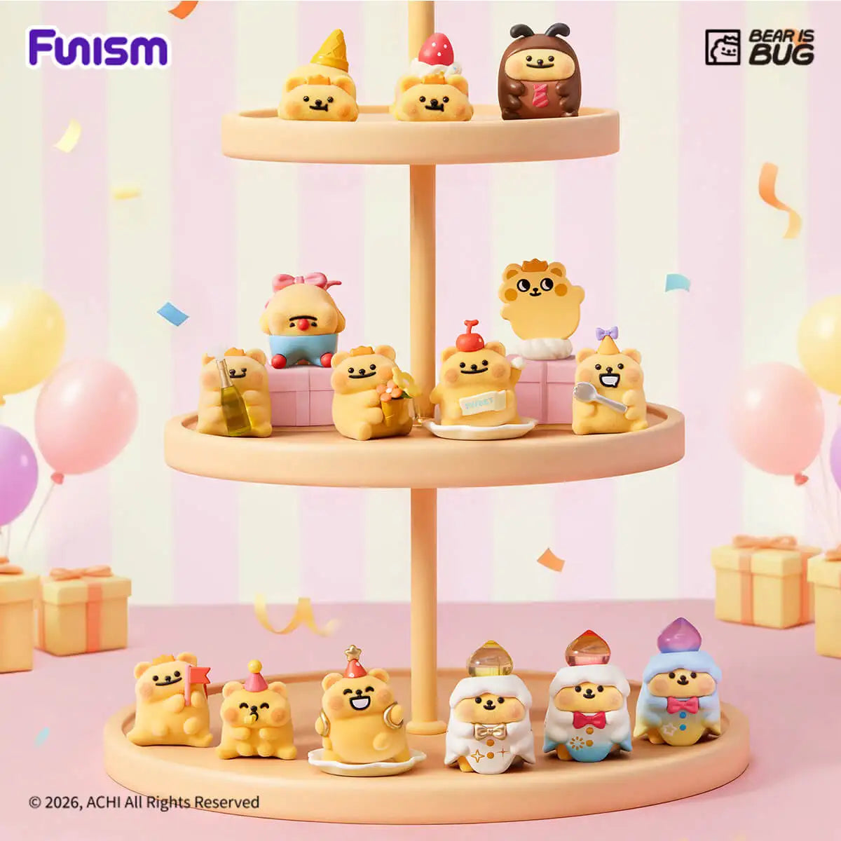 FUNISM Bearisbug Sweetie's Party Series Cubby Face Blind Box Figure packaging view