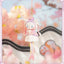 Kawaii character charm with cherry blossoms in the background