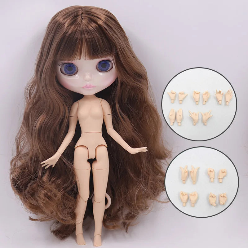 ICY DBS Blyth Doll Carved Lips Face White Skin Joint Body 1/6 BJD image 25