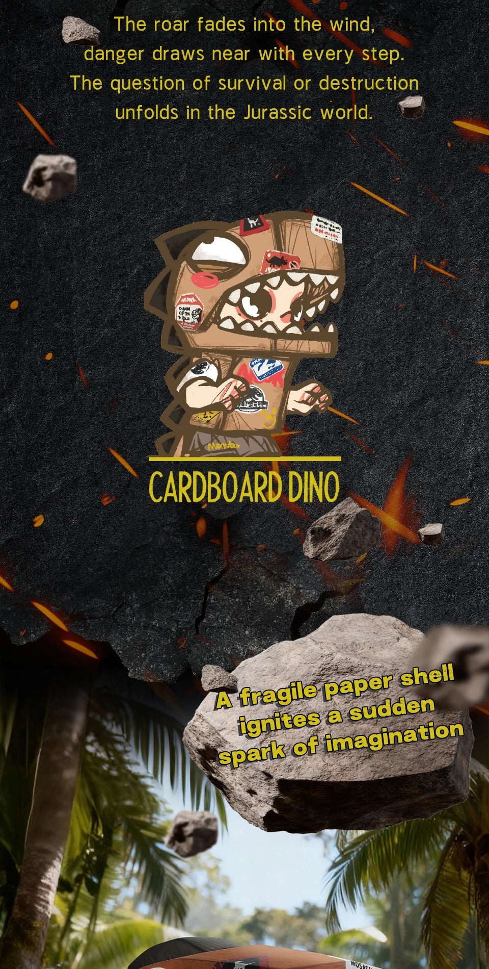 52TOYS NOOK 300% Limited Edition Cardboard Dino Figure