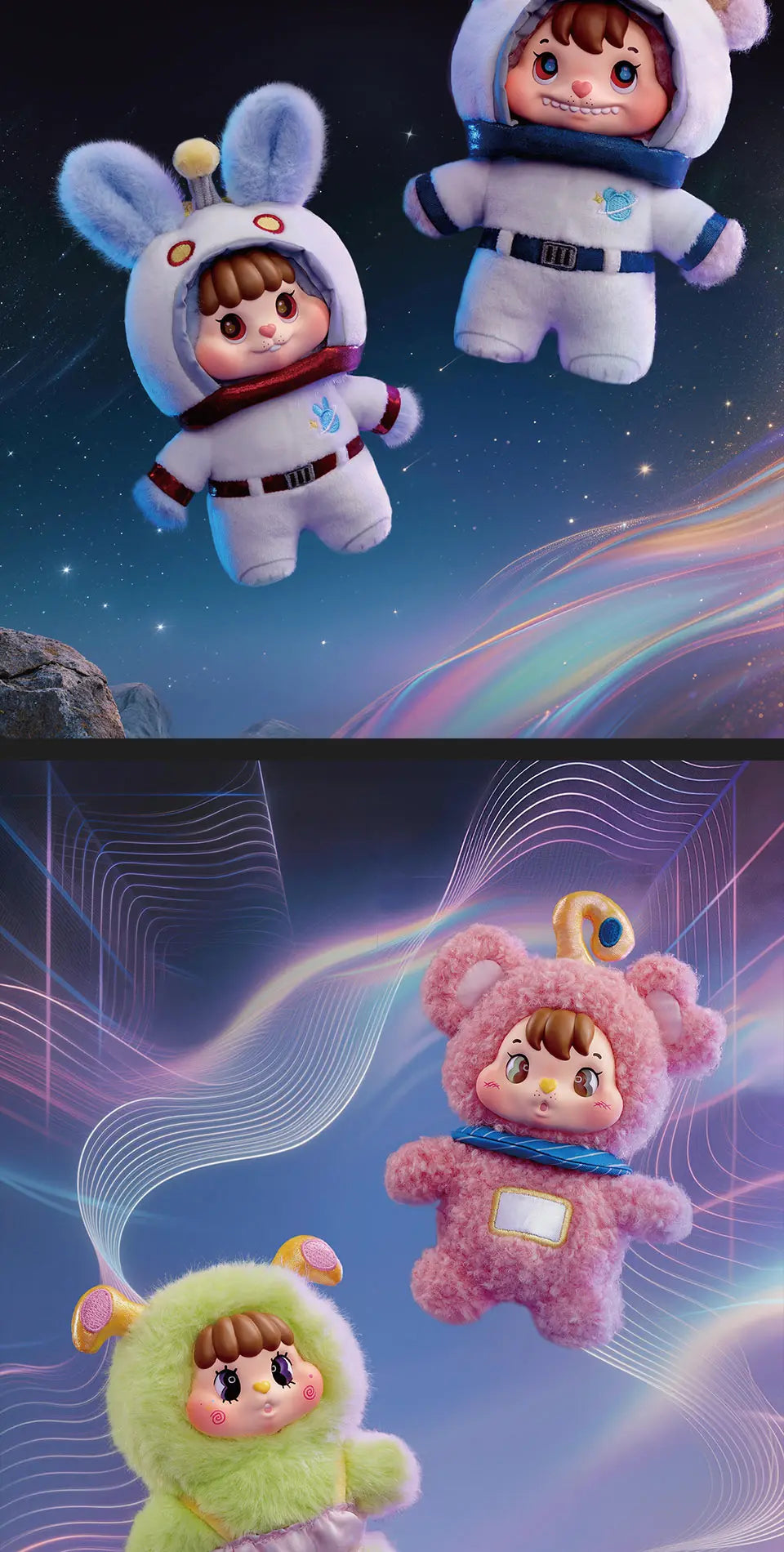 52TOYS Blind Box LITTLE BUNS 20th-Century Space Fantasy Series Plush image 11