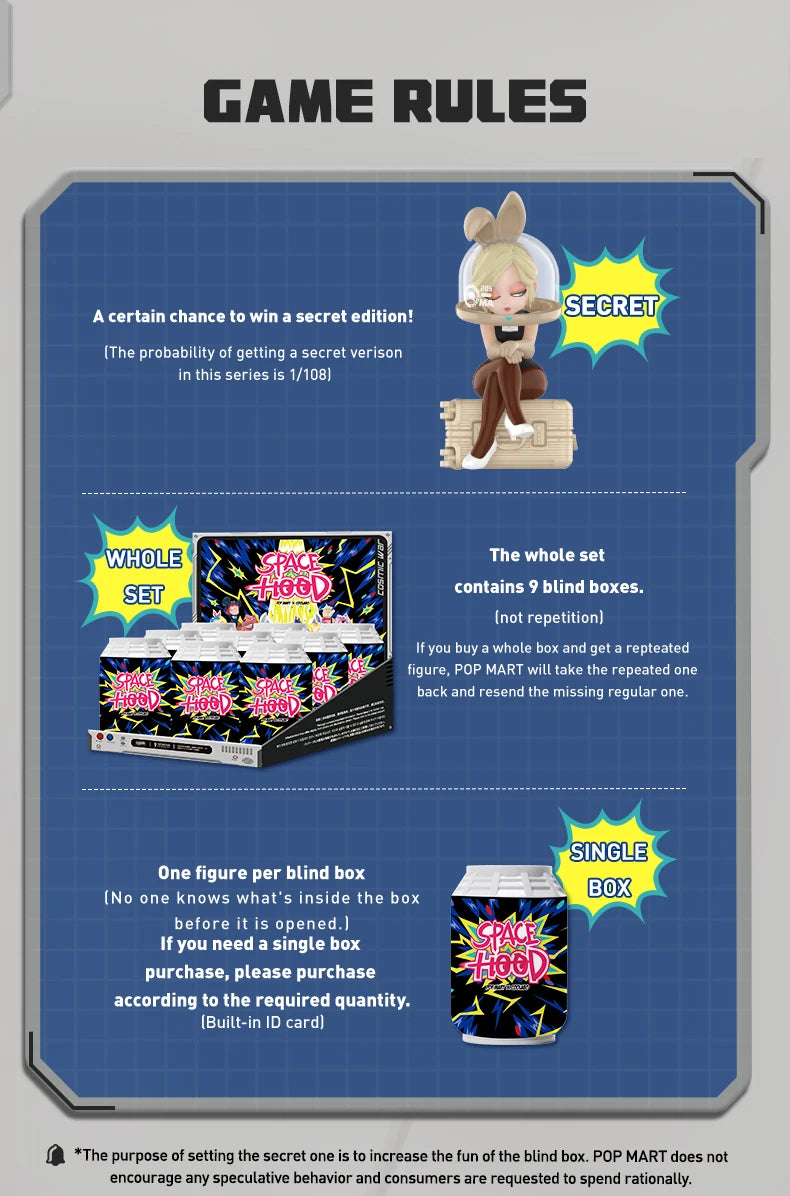 POP MART COOLABO SpaceHood Blind Box Figures