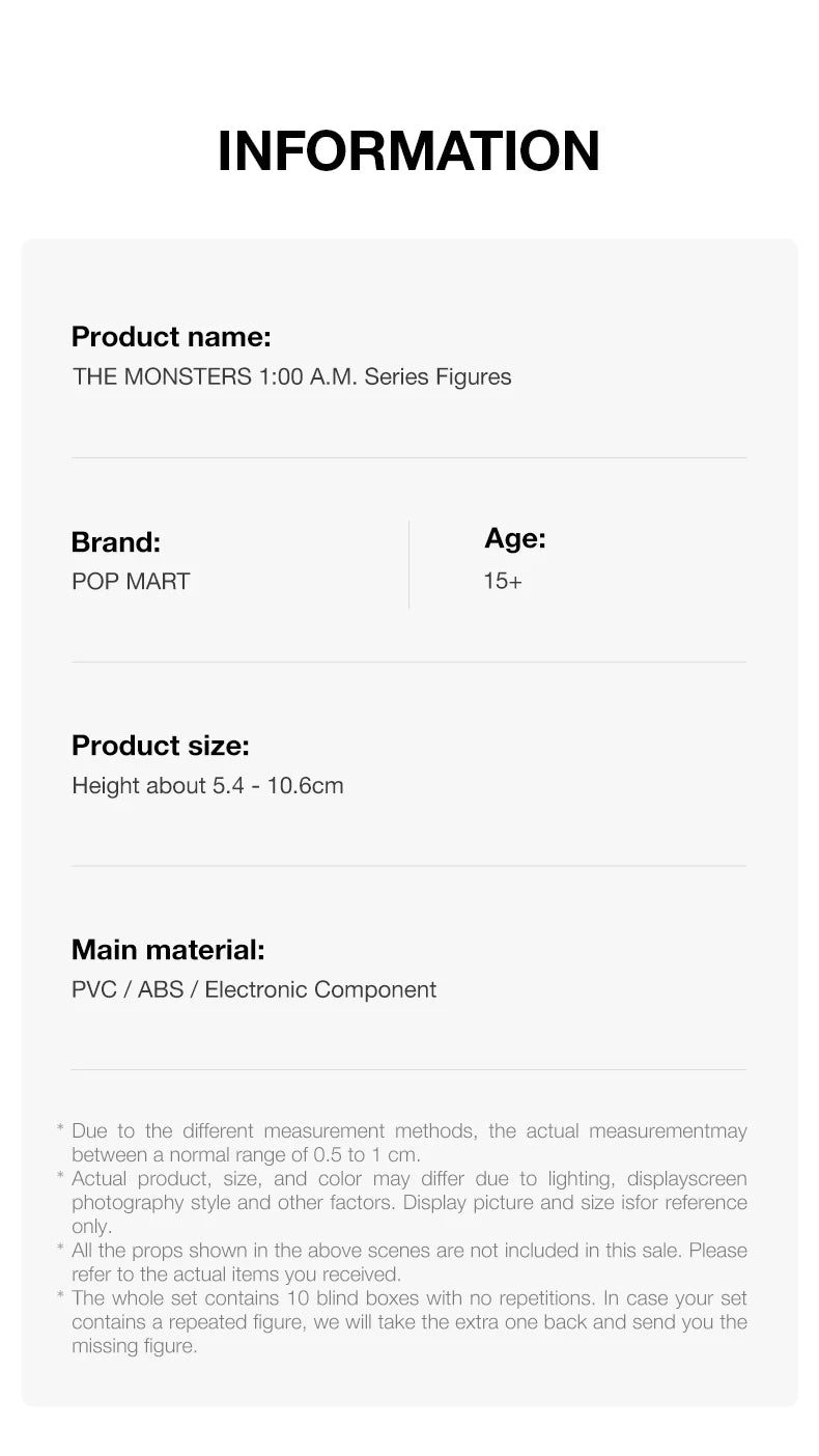 POP MART The Monsters 1:00 A.M. Series Blind Box Figures