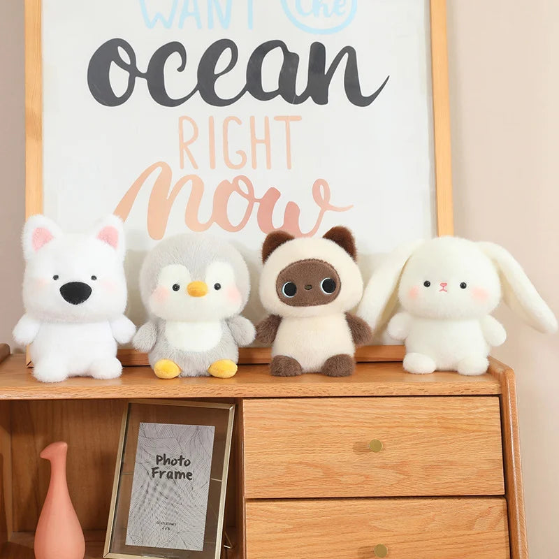 Cute Sitting Animals Plush – Red Panda, Fox, Sloth, Cat, Capybara & Pig