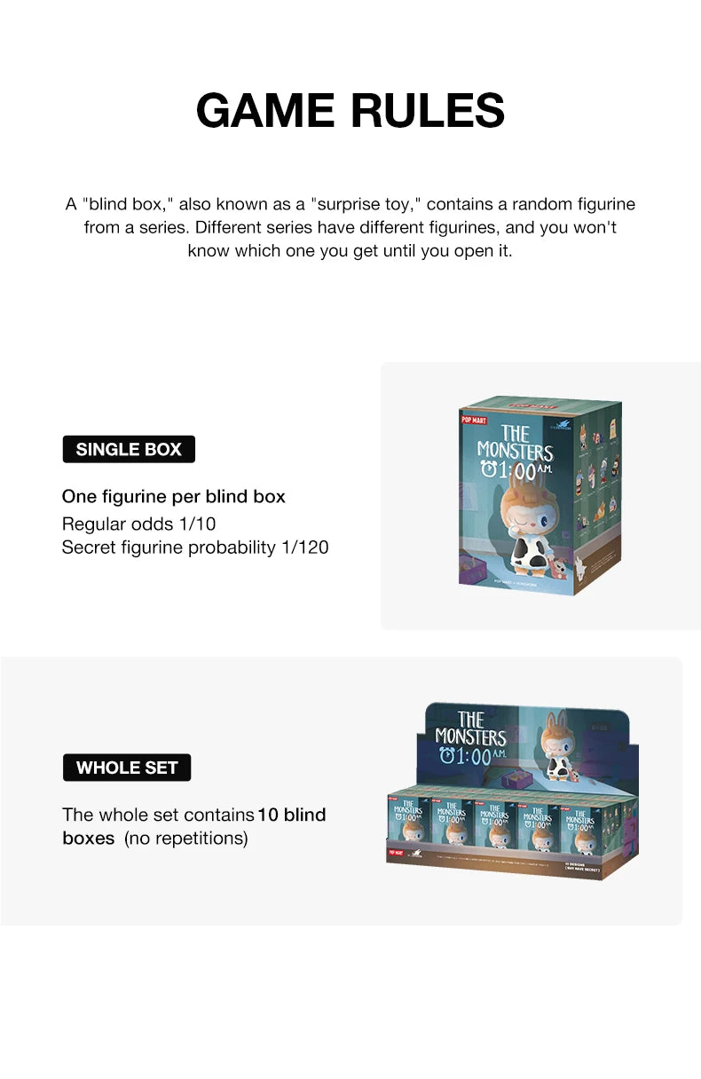 POP MART The Monsters 1:00 A.M. Series Blind Box Figures