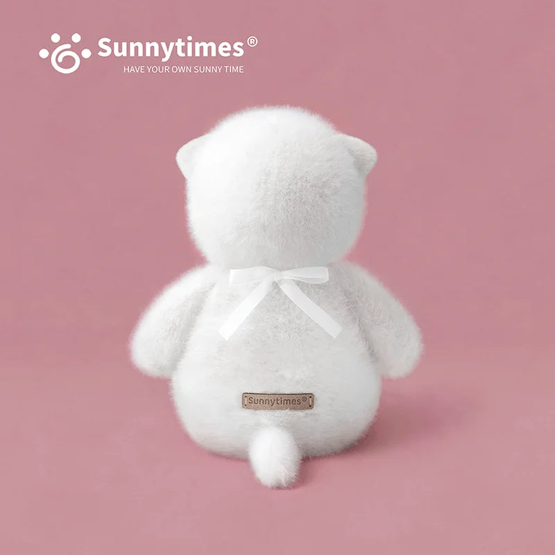 Sunnytimes Waiting Cat Plush Figure 23cm – White