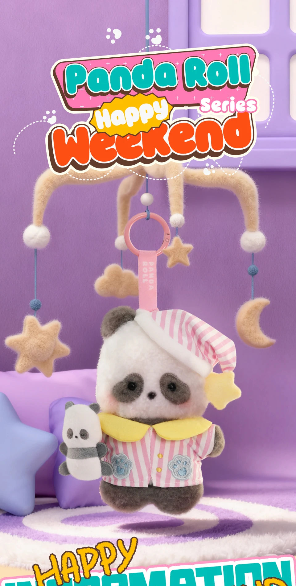 52TOYS Panda Roll Happy Weekend Series Blind Box Plush Collectible