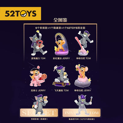 52TOYS Blind Box Tom and Jerry Fantasy Magic, 1PC Action Figure Collectible Toy Desktop Decoration