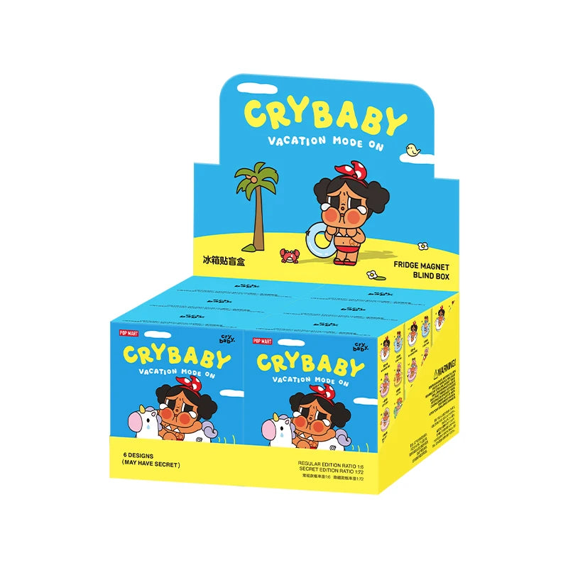 POP MART CRYBABY Vacation Mode On Series Fridge Magnet Blind Box
