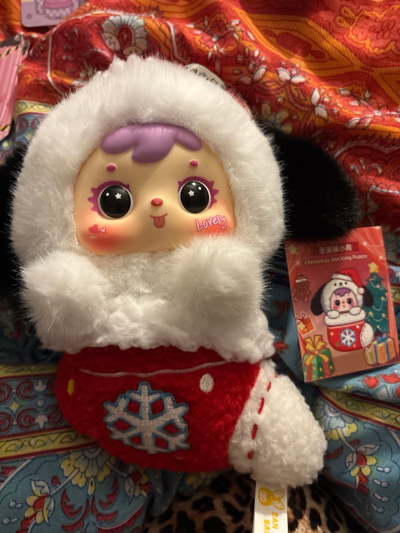 Samuel San Xiao Mao Merry Christmas Eve Confirmed Christmas Stocking Puppy Plush