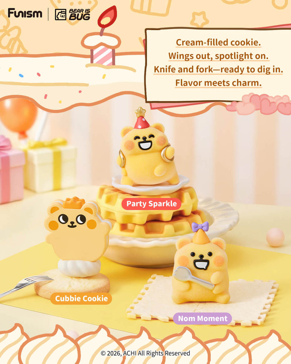 FUNISM Bearisbug Sweetie's Party Series Cubby Face Blind Box Figure image 11