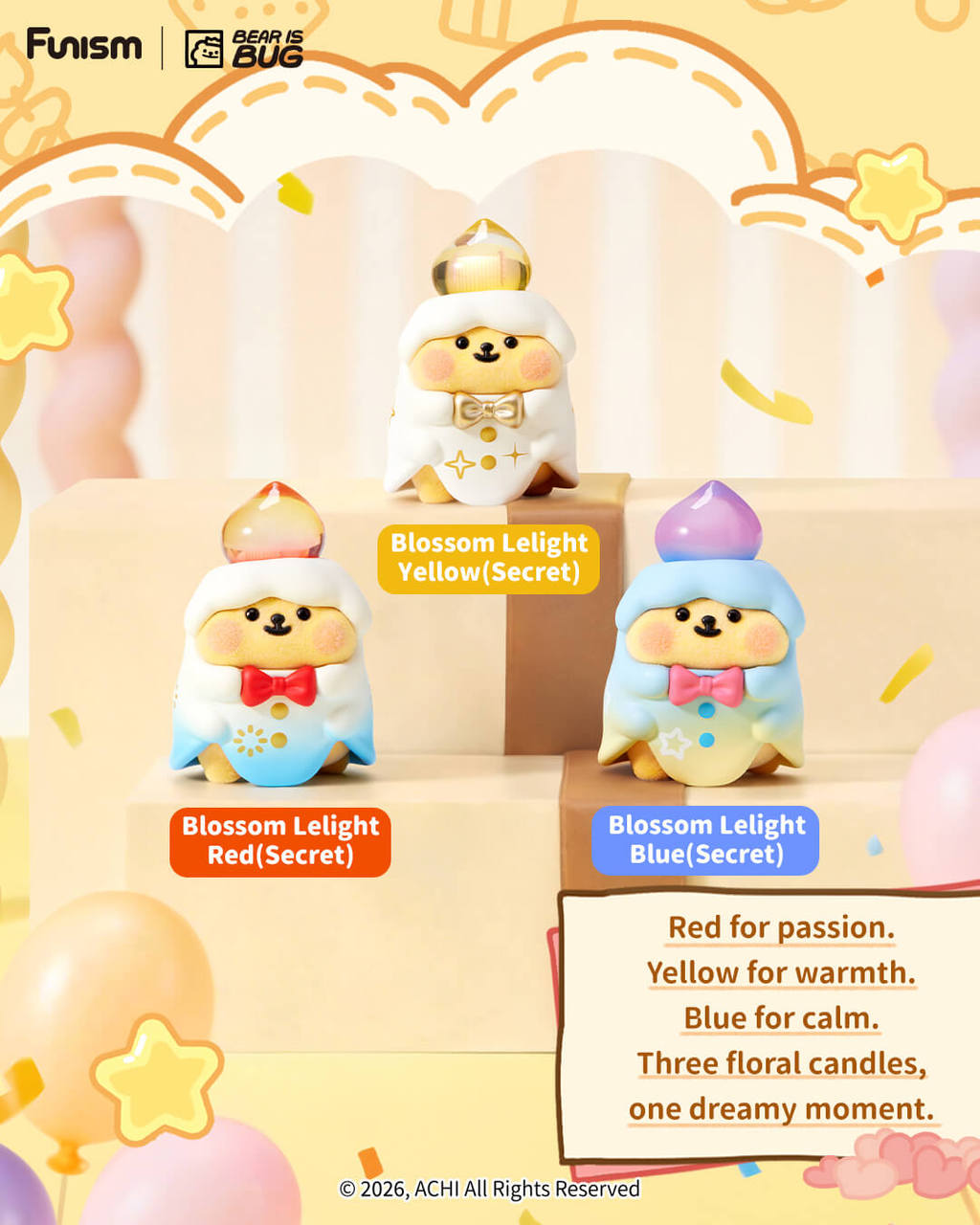 FUNISM Bearisbug Sweetie's Party Series Cubby Face Blind Box Figure image 13