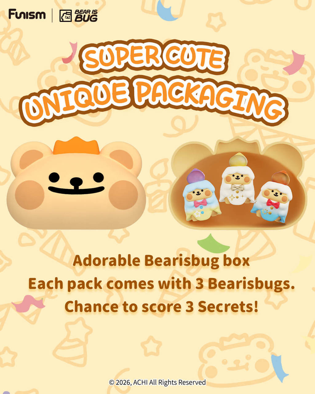FUNISM Bearisbug Sweetie's Party Series Cubby Face Blind Box Figure image 16