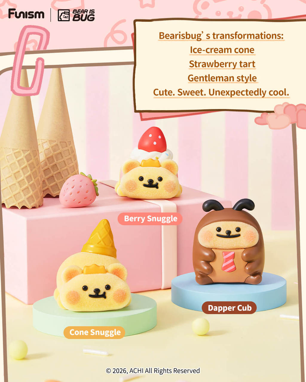 FUNISM Bearisbug Sweetie's Party Series Cubby Face Blind Box Figure image 9