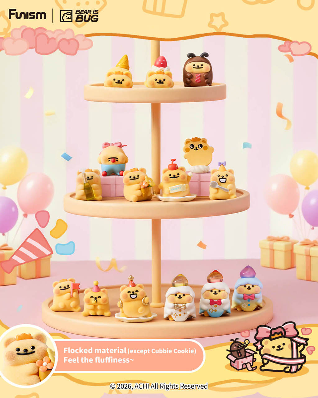 FUNISM Bearisbug Sweetie's Party Series Cubby Face Blind Box Figure image 14