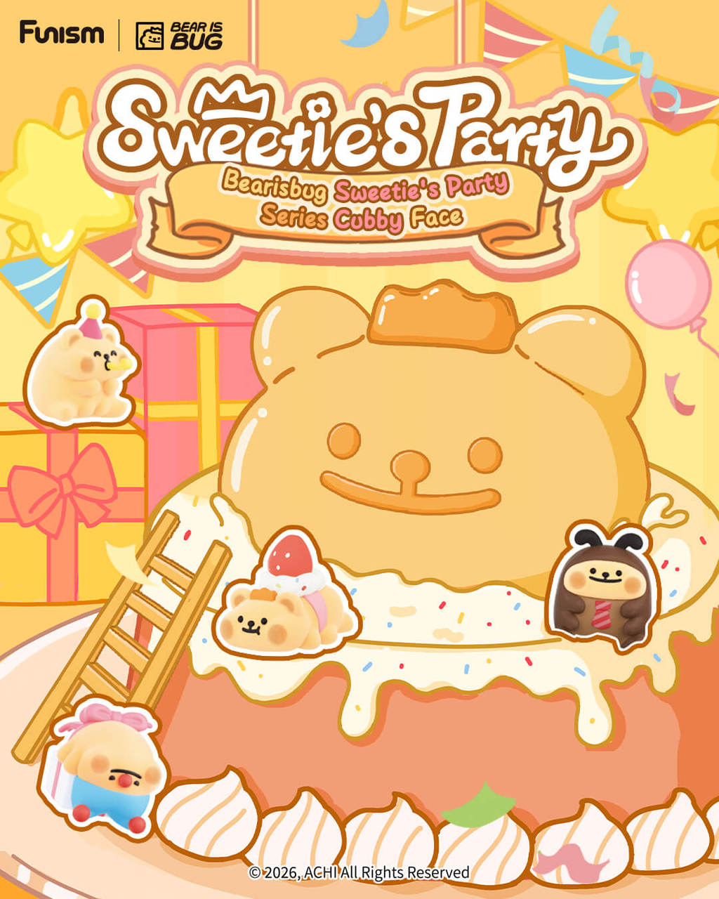 FUNISM Bearisbug Sweetie's Party Series Cubby Face Blind Box Figure box art view